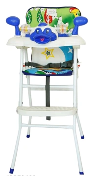 EVOHOME Babies 7 Levels Smart FeedingCushion/ ToddlerTable Chair Easy Fold Feed Baby Chair, Infant Dinning High Chair for Room/ Living/Dinning - 1 to 2 Years, Blue